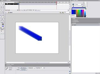 Screencap of Adobe Flash with an animated square