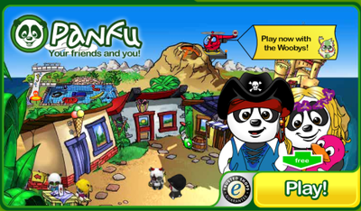 Screencap of Panfu's welcome screen (circa 2008-09)